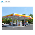 Outdoor waterproof customized design steel structure gas station canopy